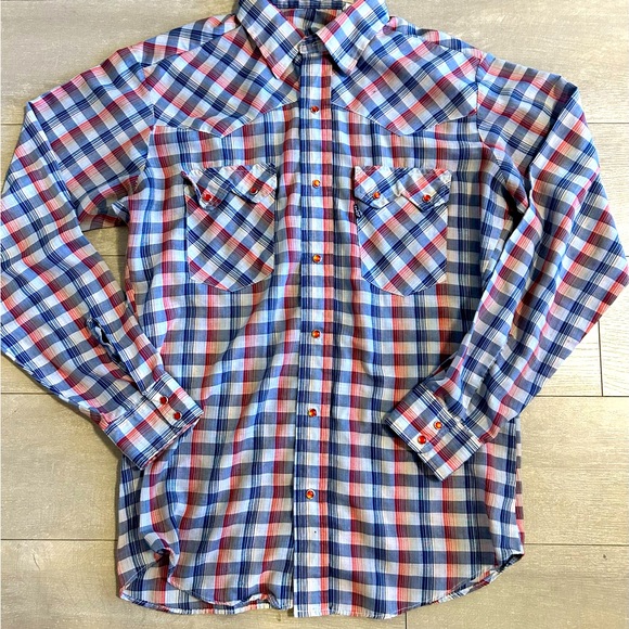 Vintage Levi’s Plaid Long Sleeve Button Up - Picture 1 of 7